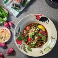 タム・マックトゥア(タムトゥア）      まる(丸大豆)さんの料理 ナンプリックナンプラーで 空芯菜のソムタム|まる(丸大豆)さん
