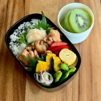 高1男子お弁当　鶏肉の照り焼き🍗| kaeさん
